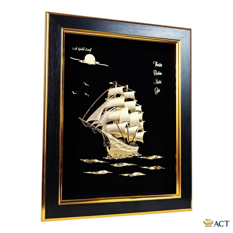 Thuyền dát vàng 24k