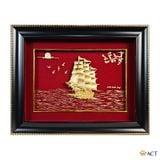 Tranh Thuyền dát vàng 24k - Mẫu 49