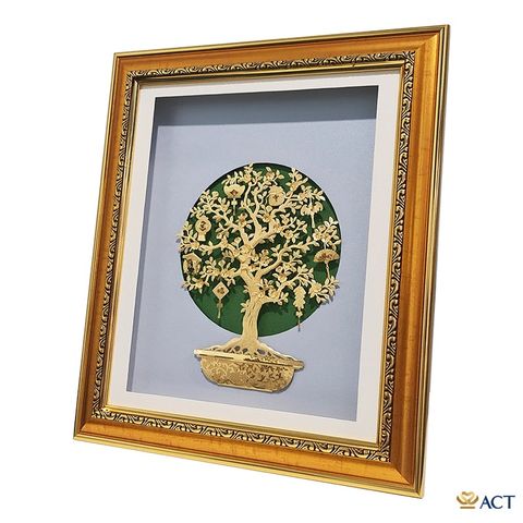 Tranh Cây Bát Bảo dát vàng 24k