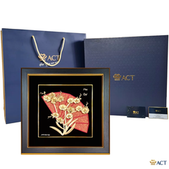Tranh Hoa Lan dát vàng 24k ACT GOLD ISO 9001:2015 (Mẫu 1)