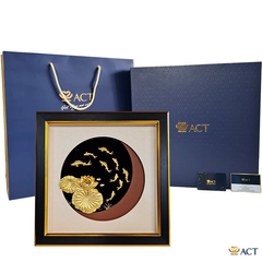 Tranh Cửu Ngư dát vàng 24k ACT GOLD ISO 9001:2015 (Mẫu 1)