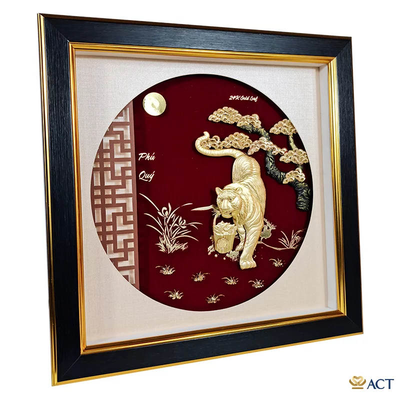 Tranh Hổ dát vàng 24k (Mẫu 6)