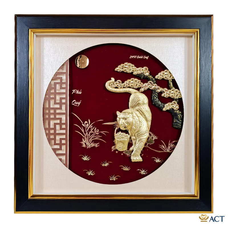 Tranh Hổ dát vàng 24k (Mẫu 6)