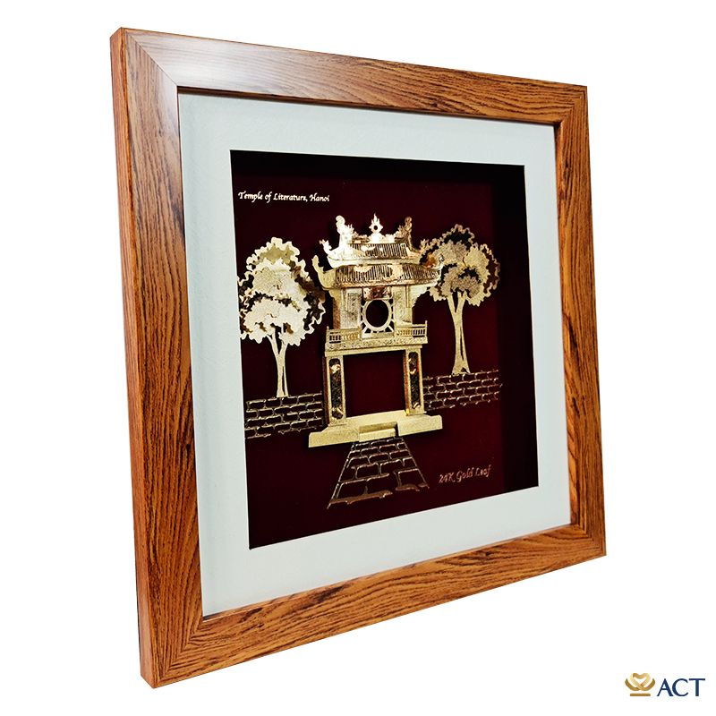 Tranh Khuê Văn Các dát vàng 24k