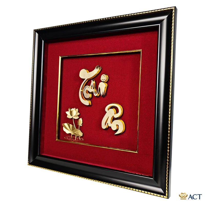 Quà tặng Tranh Chữ Tri Ân dát vàng 24k ACT GOLD ISO 9001:2015