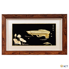 Tranh Cá Rồng dát vàng 24k ACT GOLD ISO 9001:2015 (Mẫu 6)