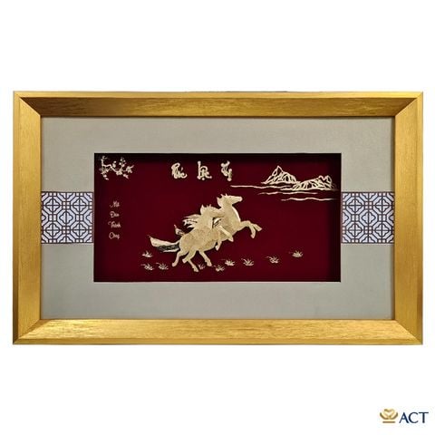 Tranh Song Mã dát vàng 24k