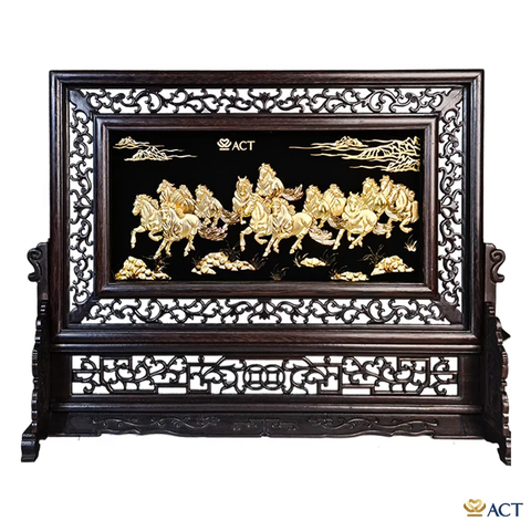 Tranh Mã Đáo Thành Công dát vàng 24k