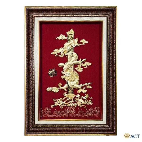 Tranh Rồng dát vàng 24k