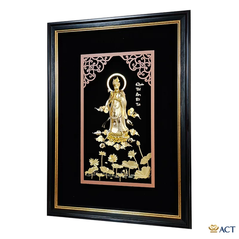 Tranh Quán Thế Âm Bồ Tát dát vàng 24k (Mẫu 3)