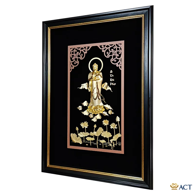 Tranh A Di Đà Phật dát vàng 24k (Mẫu 2)
