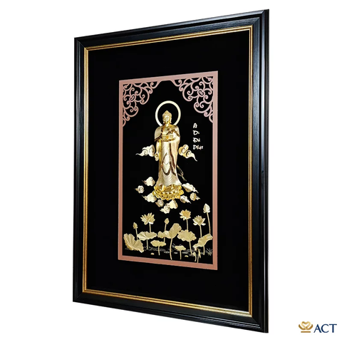 Tranh A Di Đà Phật dát vàng 24k (Mẫu 2)