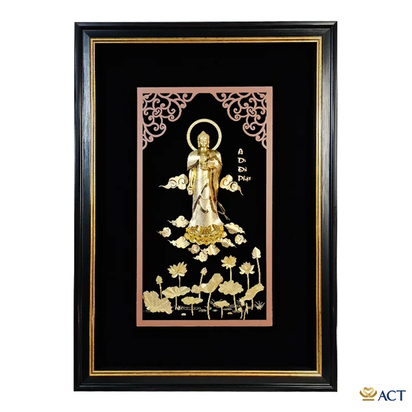 Tranh A Di Đà Phật dát vàng 24k (Mẫu 2)