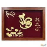 Tranh Chữ Thuận dát vàng 24k