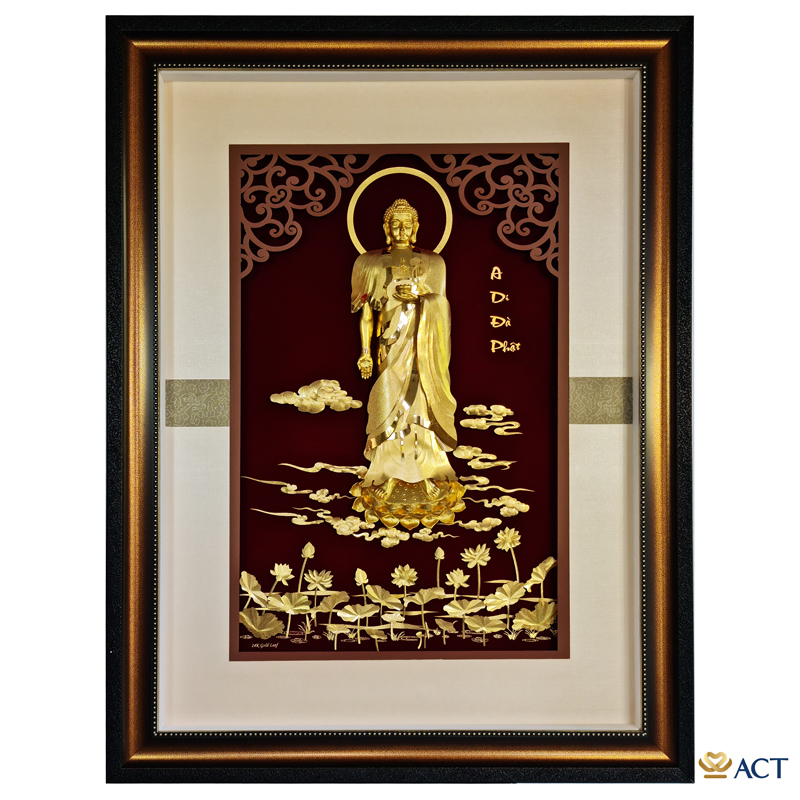 Tranh A Di Đà Phật dát vàng 24k ACT GOLD ISO 9001:2015