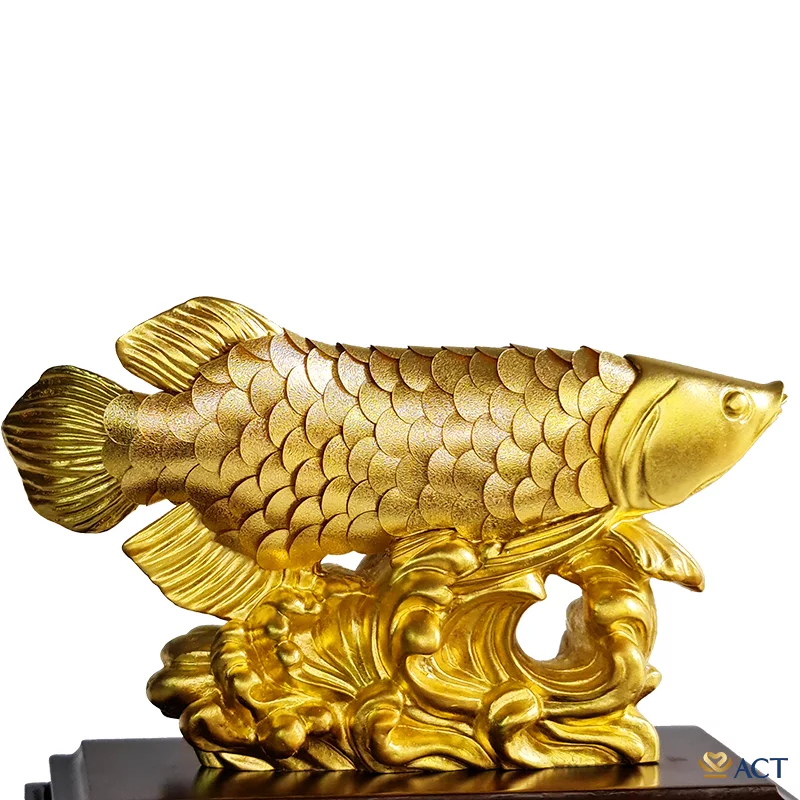 Tượng Cá Rồng dát vàng 24k (Mẫu 1)