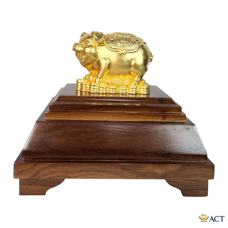 Tượng Heo Tài Lộc dát vàng 24k (Mẫu 3)