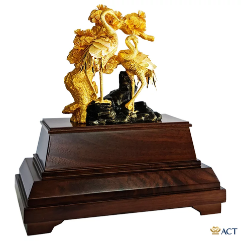 Tượng Chim Hạc dát vàng 24k (Mẫu 1)