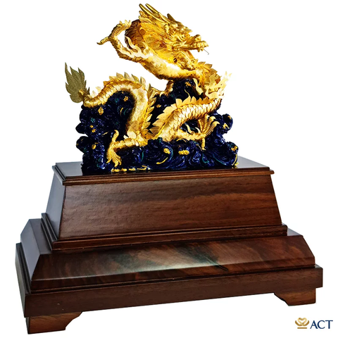 Rồng Vờn Ngọc dát vàng 24k (Cỡ nhỏ)