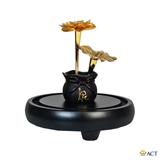 Chậu Sen 2 Cành dát vàng 24k