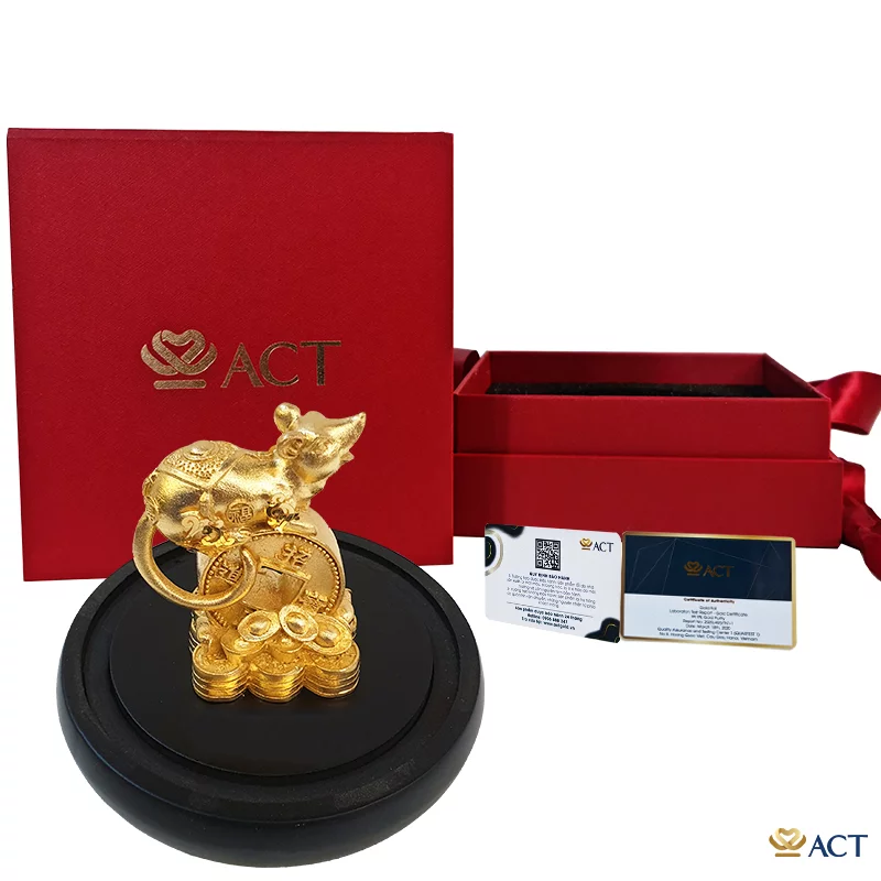 Tượng Chuột dát vàng 24k (Mẫu 1)