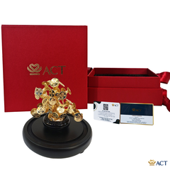 Quà tặng Chậu Cây Tài Lộc dát vàng 24k ACT GOLD ISO 9001:2015(Mẫu 1)