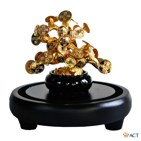 Chậu Cây Tài Lộc dát vàng 24k (Mẫu 1)
