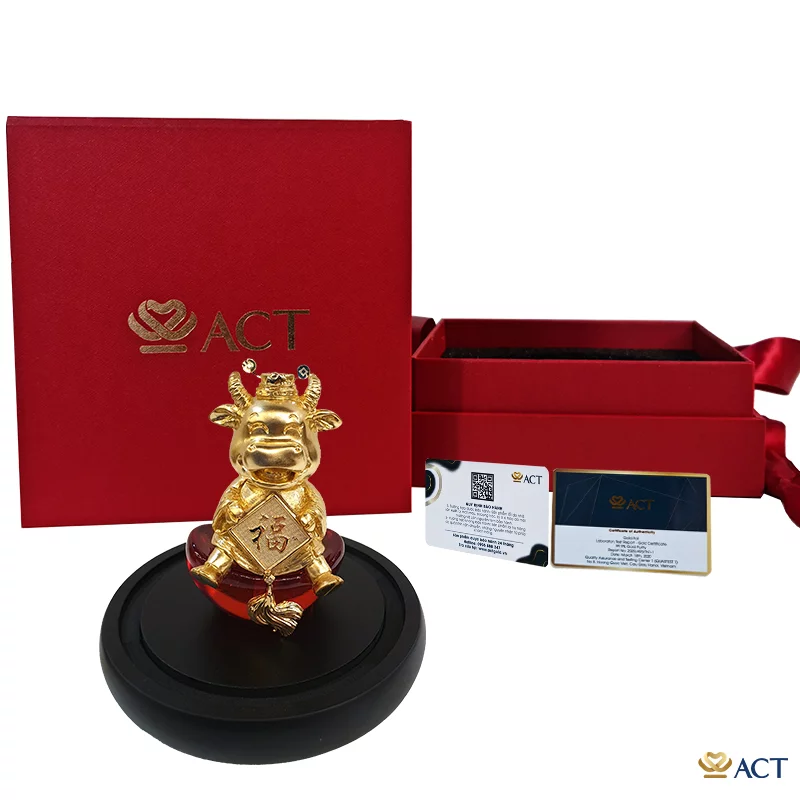 Tượng Trâu dát vàng 24k (Mẫu 2)