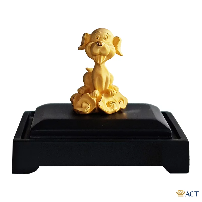 Quà tặng Cún Cute dát vàng 24k ACT GOLD ISO 9001:2015