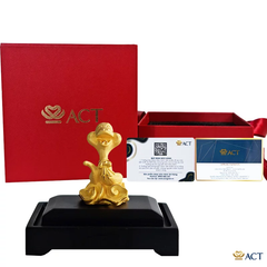 Quà tặng Rắn Cute dát vàng 24k ACT GOLD ISO 9001:2015