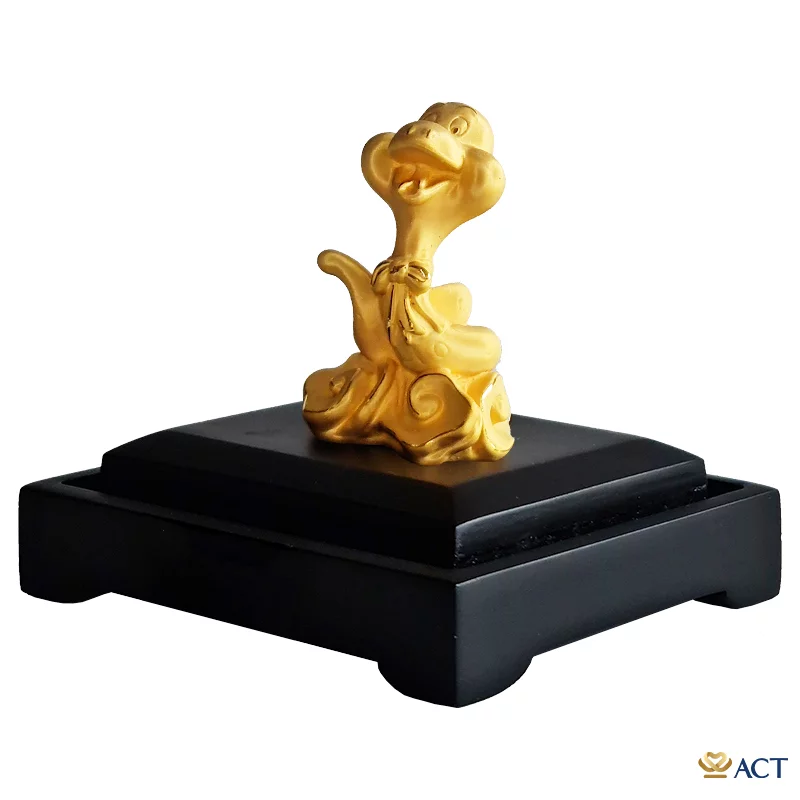 Quà tặng Rắn Cute dát vàng 24k ACT GOLD ISO 9001:2015