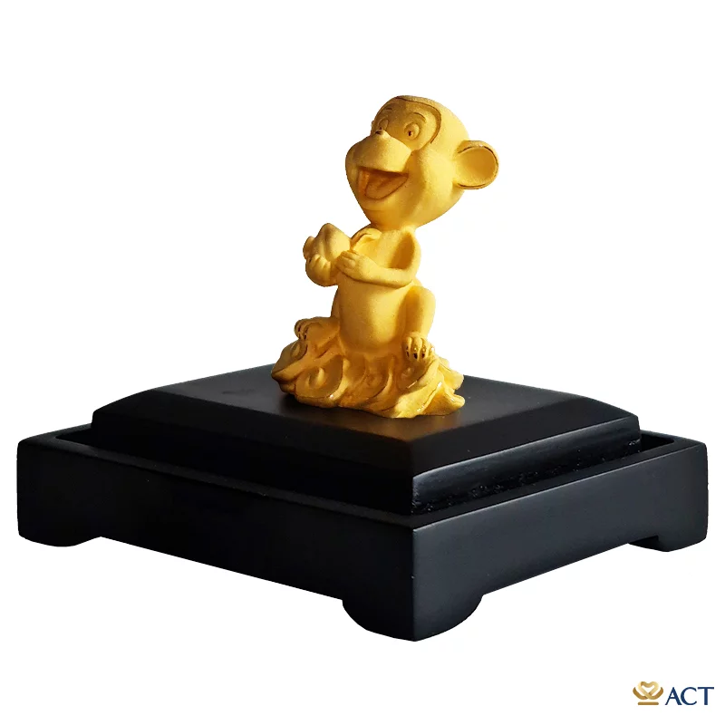 Quà tặng Khỉ Cute dát vàng 24k ACT GOLD ISO 9001:2015