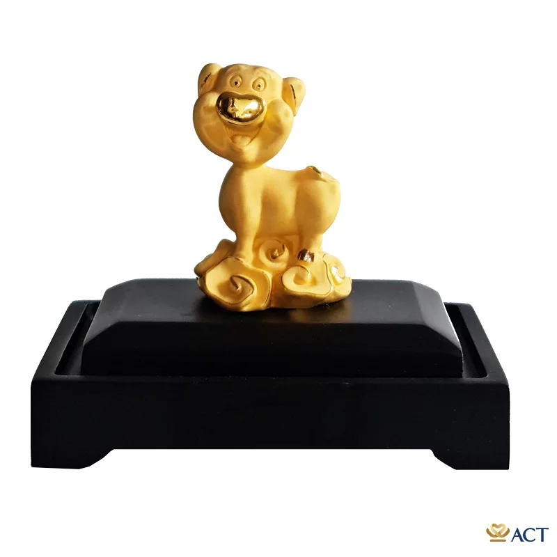 Quà tặng Heo Cute dát vàng 24k ACT GOLD ISO 9001:2015