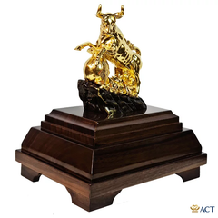 Quà tặng Tượng Trâu dát vàng 24k ACT GOLD ISO 9001:2015 (Mẫu 7)