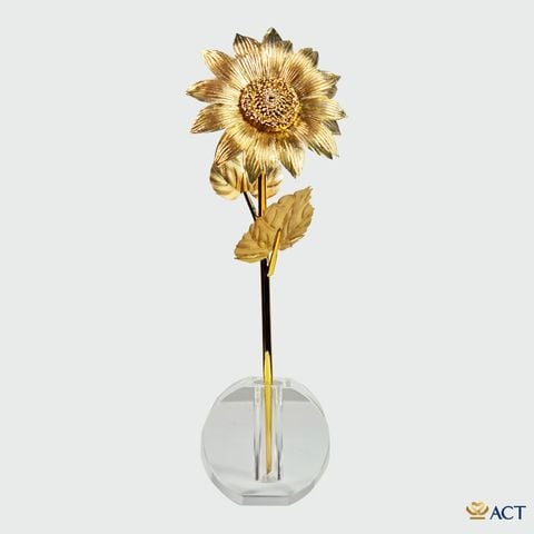 Cành Hướng Dương dát vàng 24k