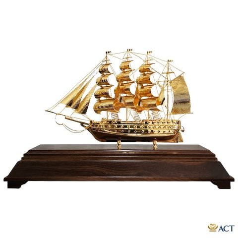 Mô Hình Thuyền Buồm Mạ Vàng 24K