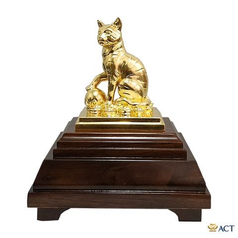 Tượng Mèo Phú Quý dát vàng 24k