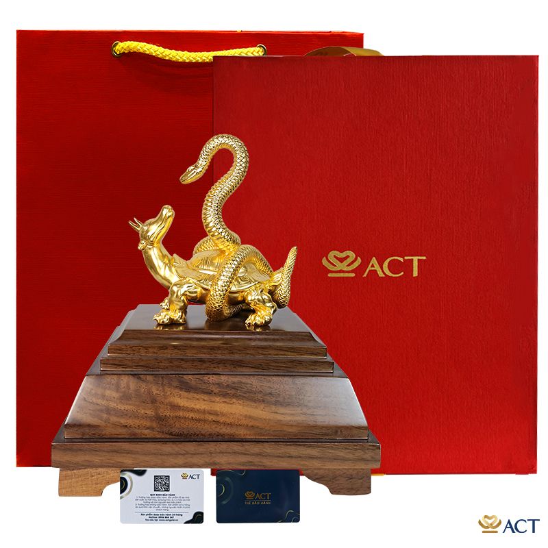 Quà tặng Huyền Vũ dát vàng 24k ACT GOLD ISO 9001:2015