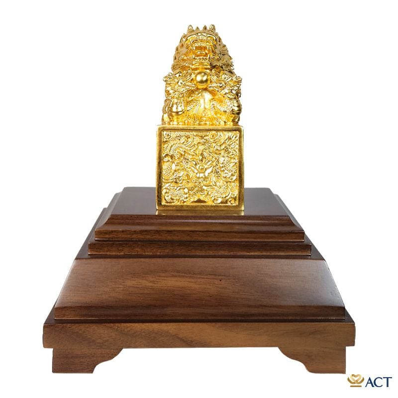 Quà tặng Ấn Rồng dát vàng 24k