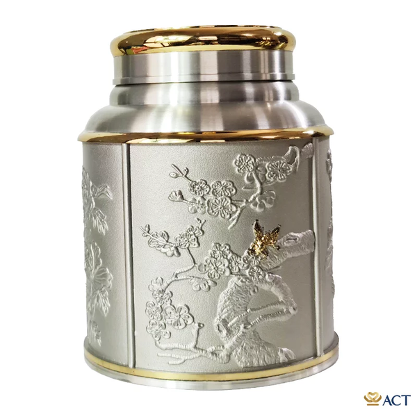 Hộp Trà Bốn Mùa dát vàng 24k (Mẫu 1)