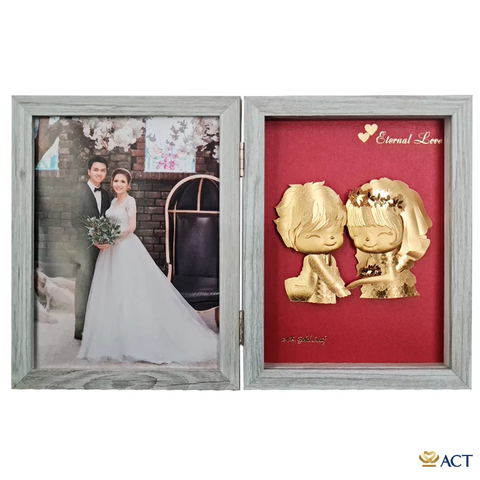 Khung Ảnh Cô Dâu Chú Rể dát vàng 24k (Mẫu 1)