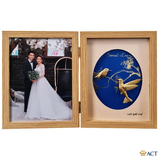 Khung Ảnh Đôi Chim Ruồi dát vàng 24k (Mẫu 2)