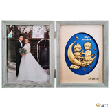 Quà tặng Khung Ảnh Song Tử dát vàng 24k (Mẫu 1)