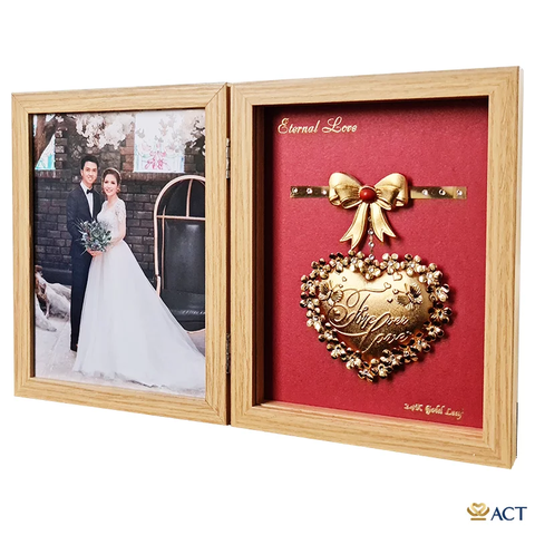 Quà tặng Khung Ảnh Trái Tim dát vàng 24k (Mẫu 3)