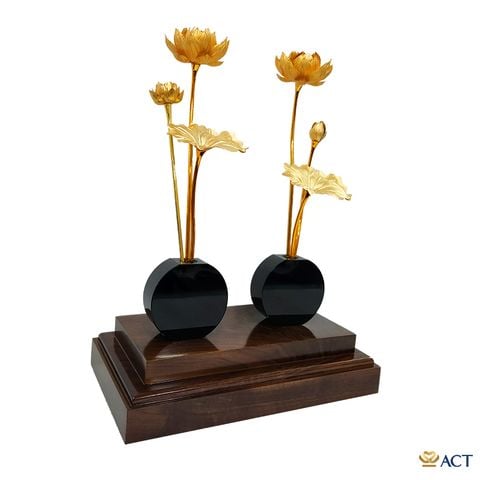 Hồ Sen 6 Nhánh dát vàng 24k (Mẫu 2)