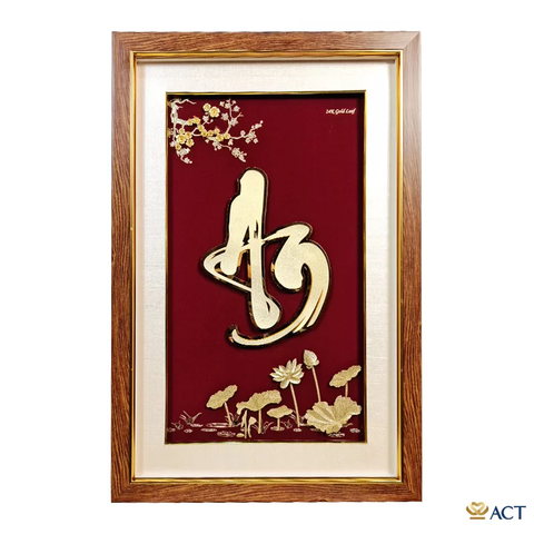 Tranh Chữ An dát vàng 24k (Mẫu 5)