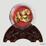 Quà tặng Chặn Giấy Chữ Tâm Hóa Rồng Pha Lê Vàng Lá 24k