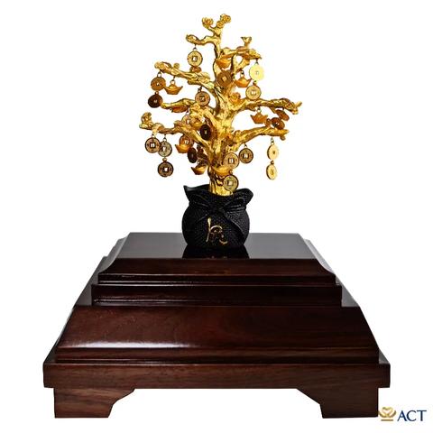 Chậu Cây Tài Lộc dát vàng 24k