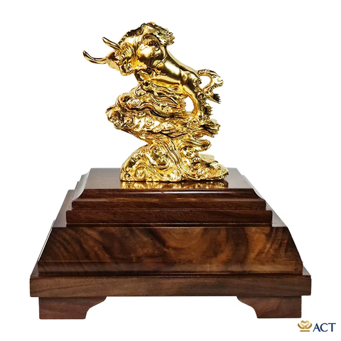 Tượng Trâu dát vàng 24k (Mẫu 8)