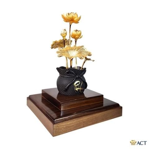 chậu sen dát vàng
